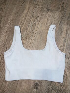 Born Primitive White Ribbed Sports Bra